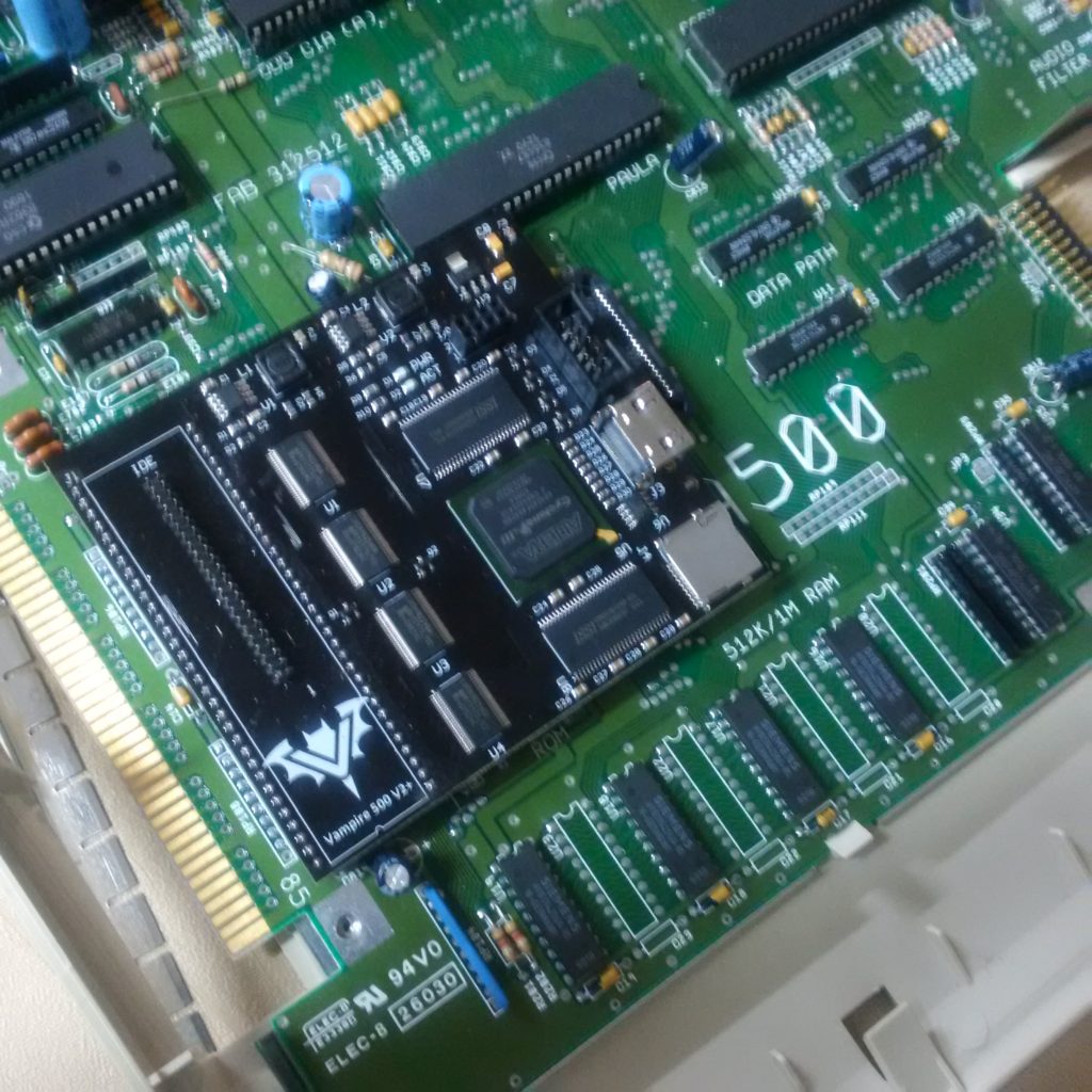 Rod's Vampire 500 installed in his Amiga 500